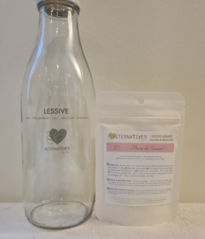 Lessive écologique Fleurs de Cerisier - Kit (1 bouteille + 1 recharge)